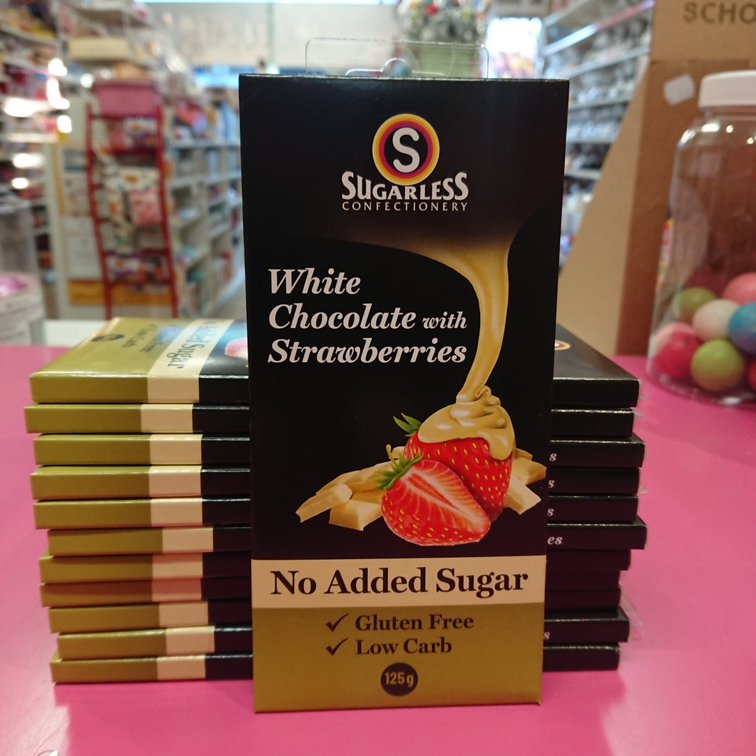 Sugarless White Chocolate with Strawberries