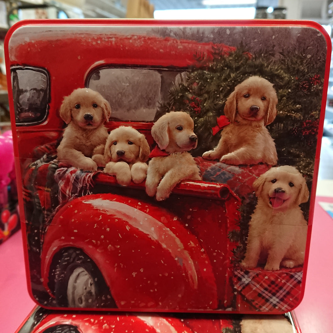 Grandma Wild's Biscuits Puppies in a Van