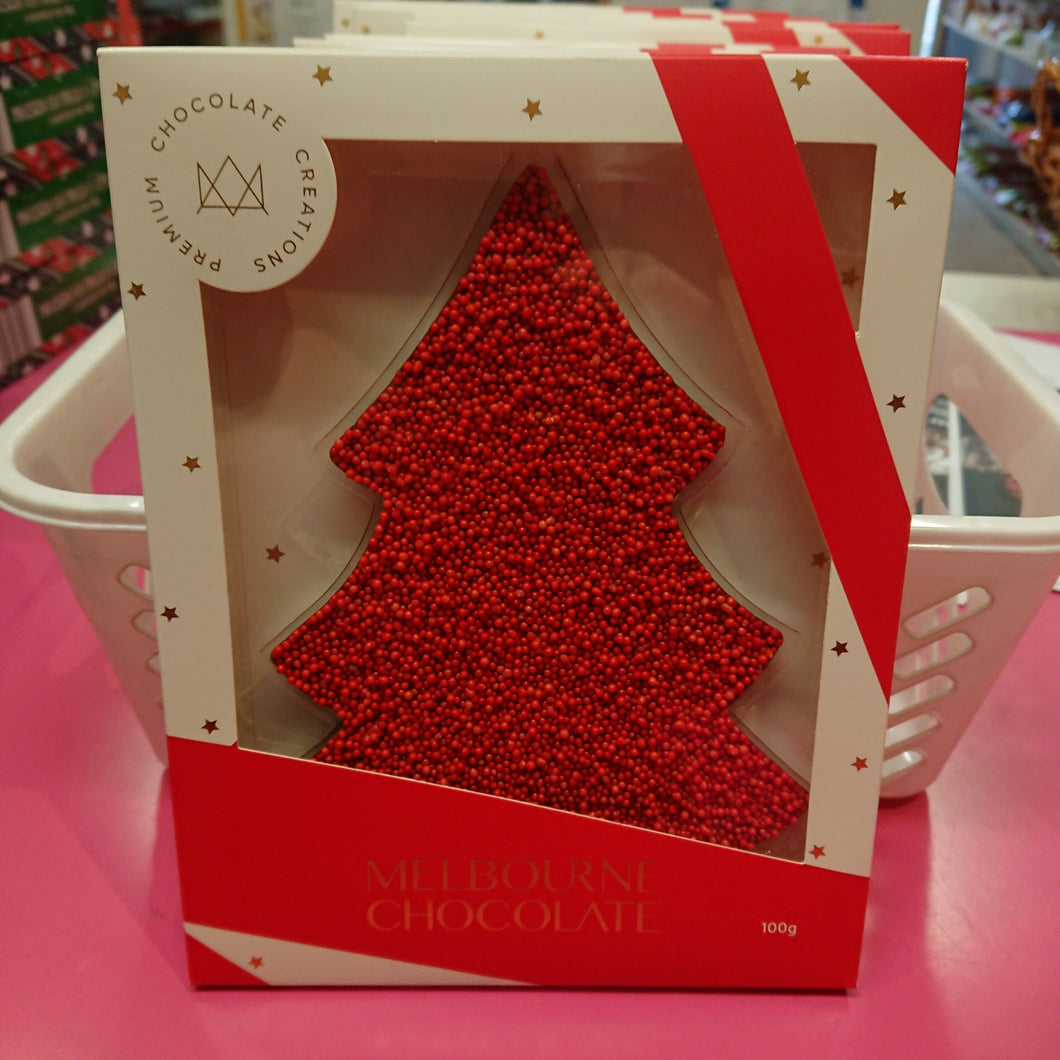 Milk Chocolate Christmas Tree red speckle
