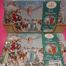 Load image into Gallery viewer, Heidel Christmas Tin Santa with Angels
