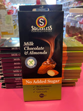 Load image into Gallery viewer, Sugarless Milk Chocolate &amp; Almonds
