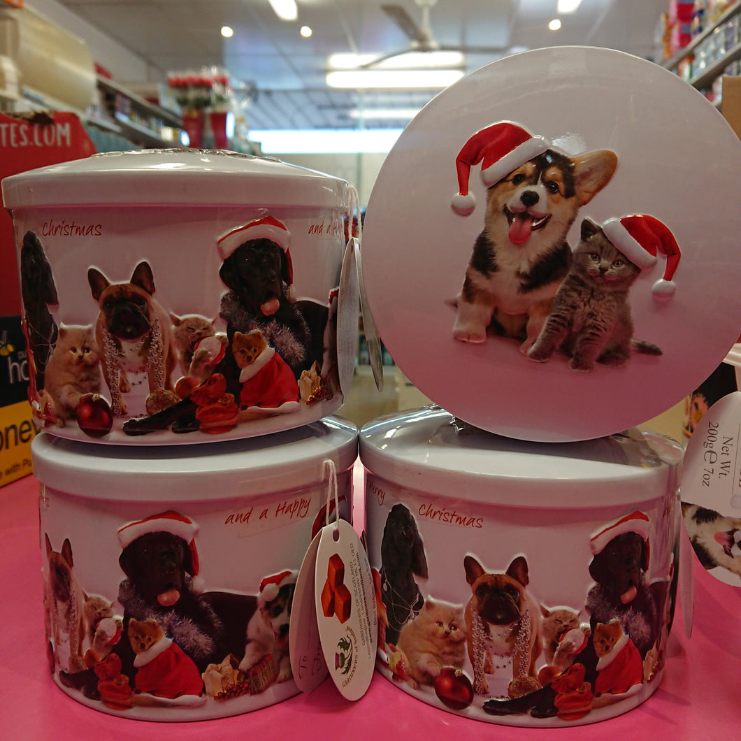 Gardiner's Dog & Cat Christmas Tins