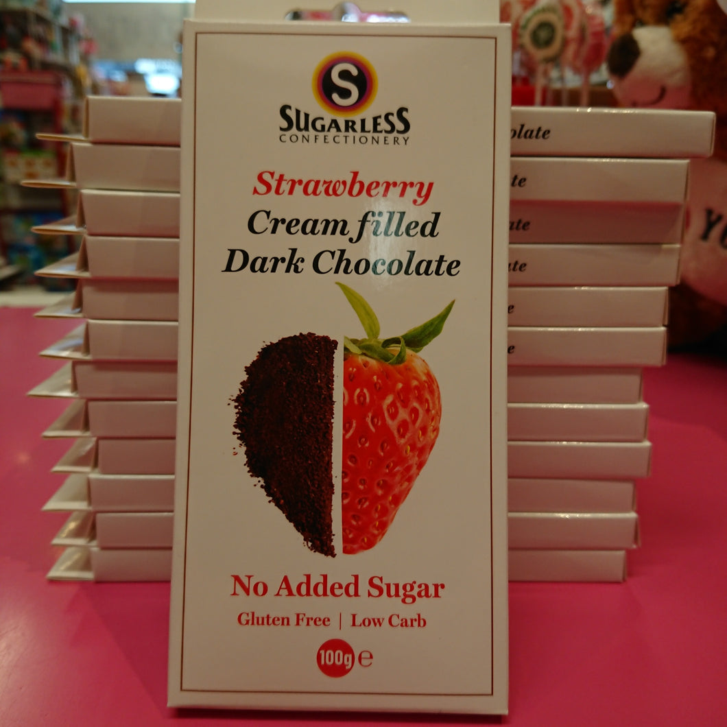 Sugarless Strawberry Cream filled Dark Chocolate