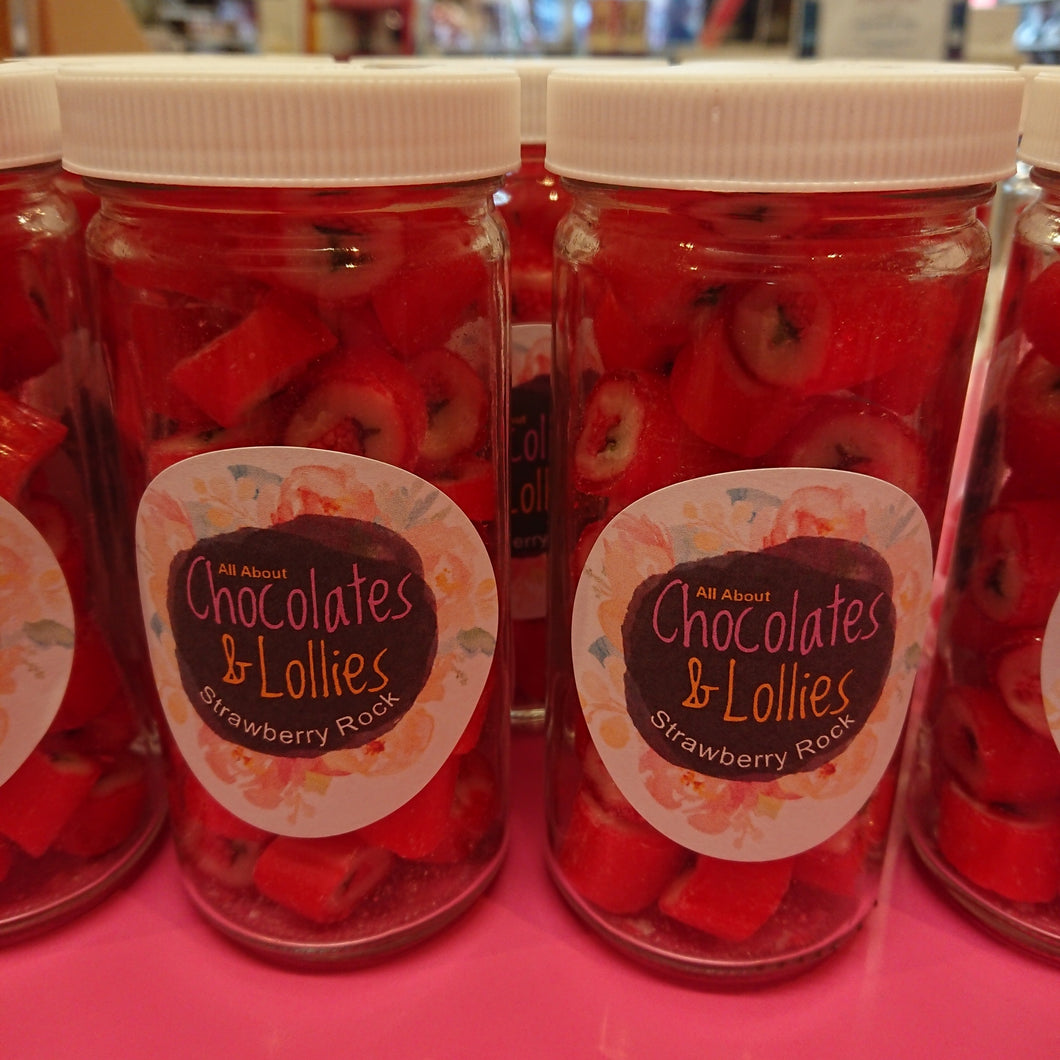 Strawberry Rock Candy Jars