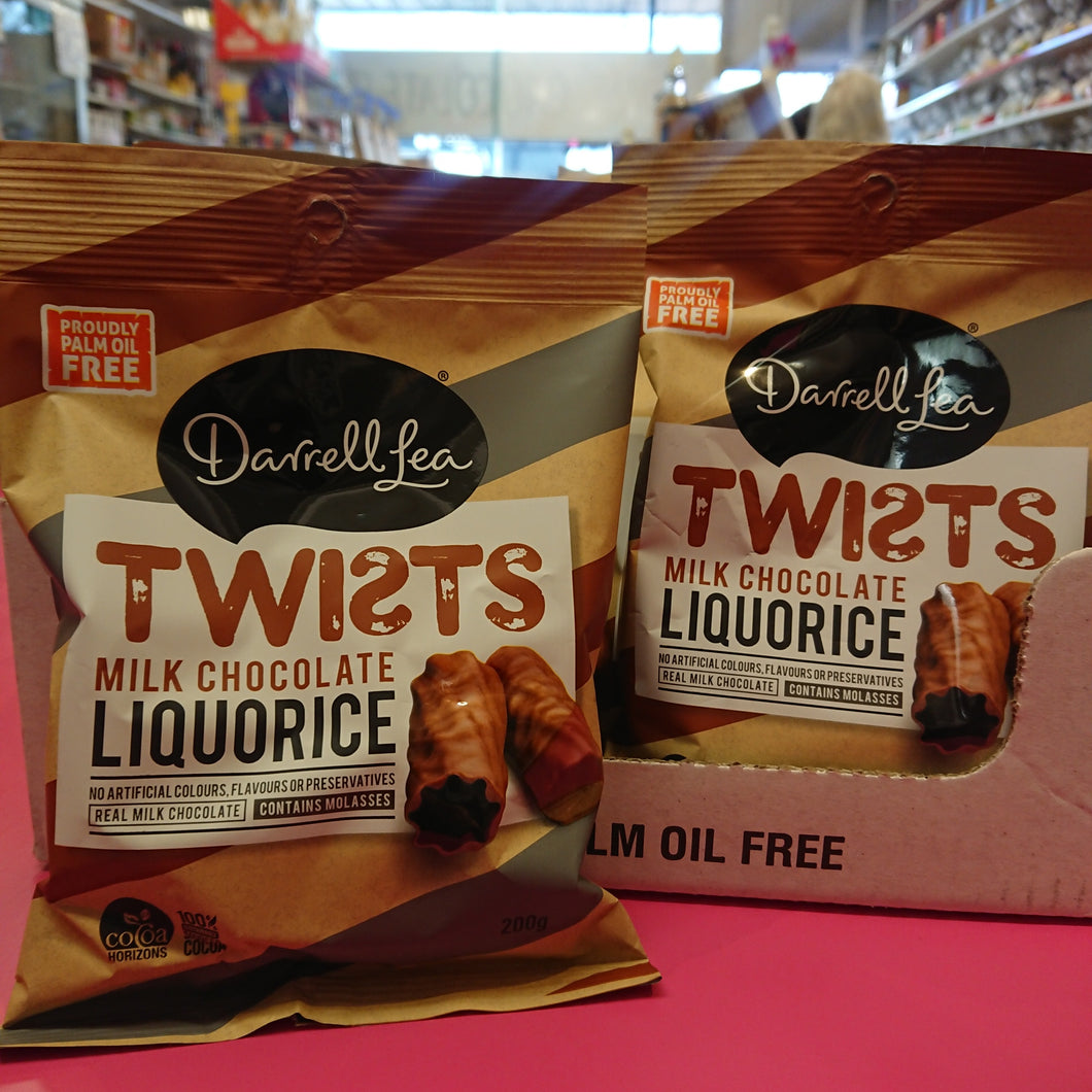 Darrell Lea Milk Chocolate Liquorice Twists