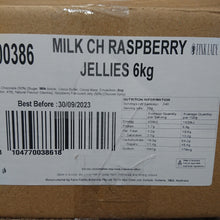 Load image into Gallery viewer, Pink Lady Milk Chocolate Raspberries
